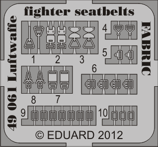 Seatbelts Luftwaffe WWII Fighters FABRIC 1/48  - 2