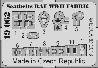 Seatbelts RAF WWII FABRIC 1/48  - 2