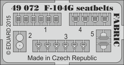 F-104G seatbelts FABRIC 1/48  - 2