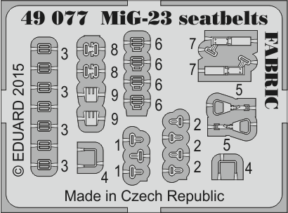 MiG-23 seatbelts FABRIC 1/48  - 2