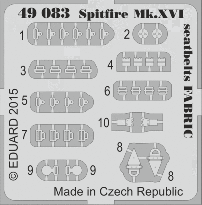 Spitfire Mk.XVI seatbelts FABRIC 1/48  - 2