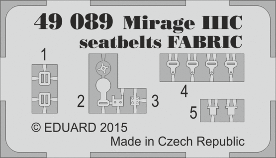 Mirage IIIC seatbelts FABRIC 1/48  - 2