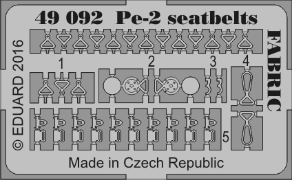 Pe-2 seatbelts FABRIC 1/48  - 2