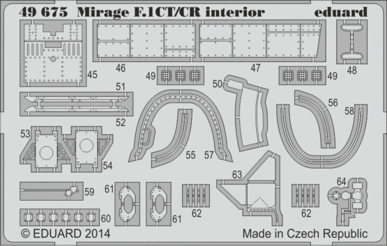 Mirage F.1CT/CR interior S.A. 1/48  - 2
