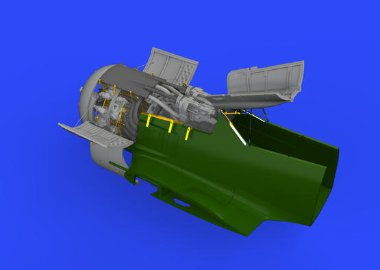 Fw 190A-8 engine &amp; fuselage guns 1/48  - 2