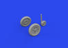 Bf 109G-2/G-4 wheels for bulged wings PRINT 1/72 - 2/3