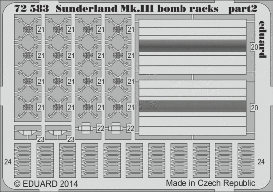 Sunderland Mk.III bomb racks 1/72  - 2