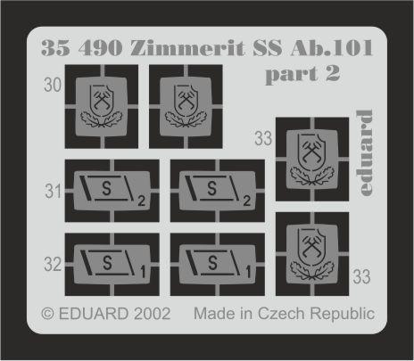 Zimmerit Tiger I/SS Ab.101 1/35  - 2