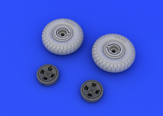 Spitfire wheels - 4 spoke w/pattern  1/48 1/48  - 4