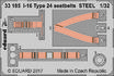 I-16 Type 24 seatbets STEEL 1/32 