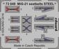 MiG-21 seatbelts STEEL 1/72 