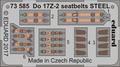 Do 17Z-2 seatbelts STEEL 1/72 