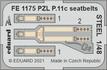 PZL P.11c seatbelts STEEL 1/48 