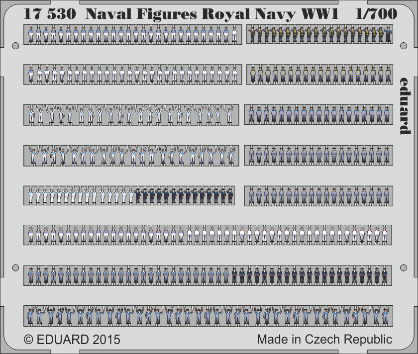 Eduard 17502 Naval Figures 1/700 Scale Color Photoetch Detail Set 8591437175024 