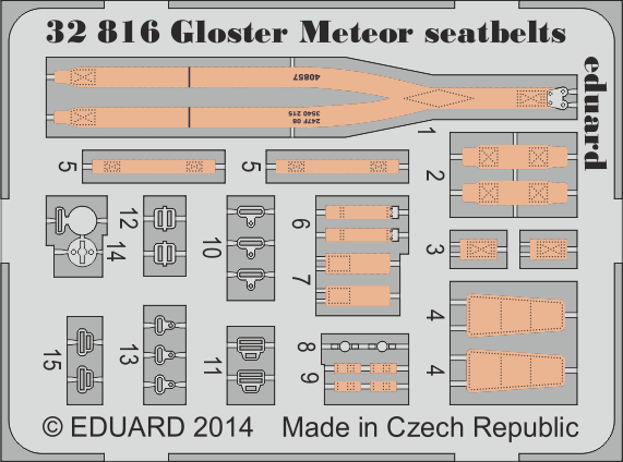 Eduard Edua32816 Gloster Meteor Seatbelts 1/32 