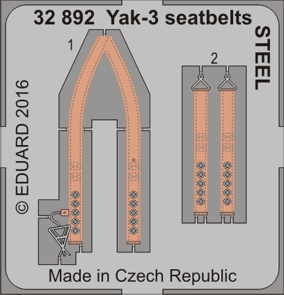 Eduard Eduard Edua32892 Yak-3 Seatbelts Steel 1/32 