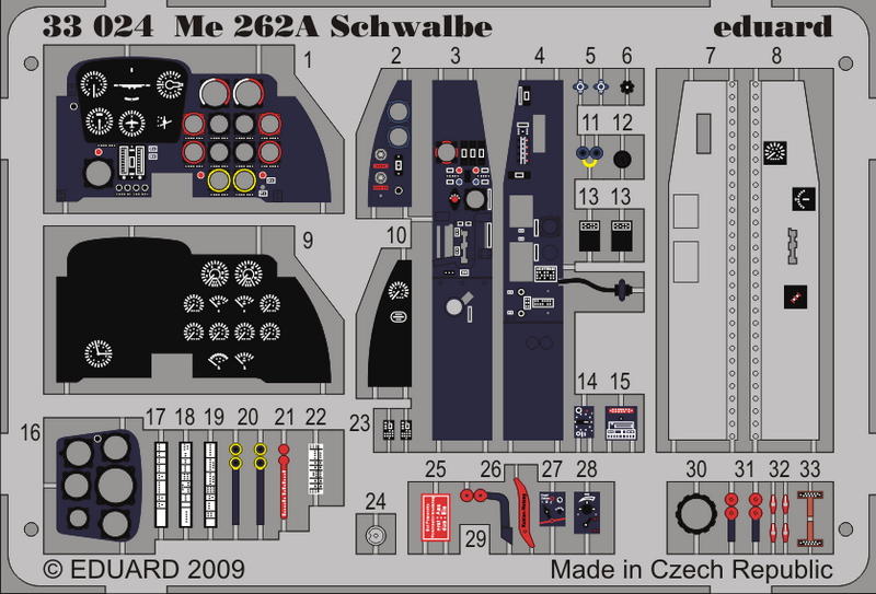 Trumpeter - EDP32550 Me 262A Schwalbe interior Eduard Photoetch 1:32