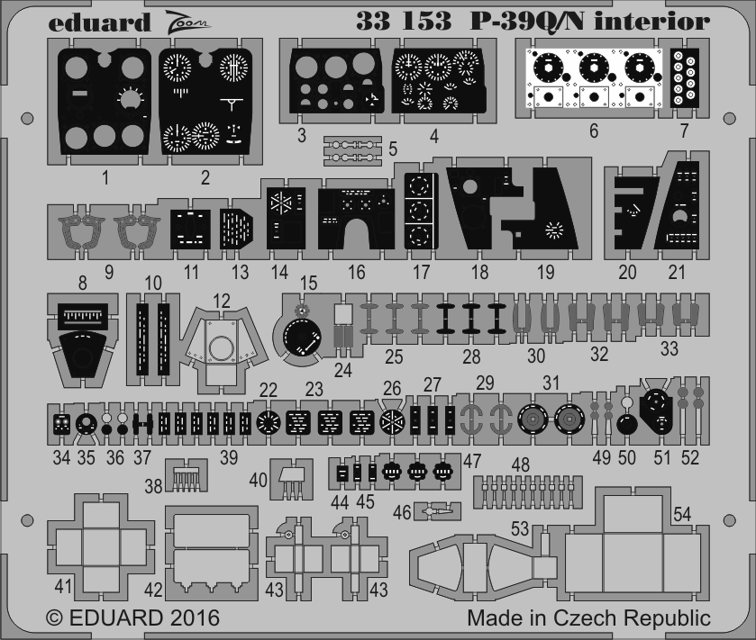 P39Q//N INTERIOR FOR KTY PAINTED EDUARD 1//32 AIRCRAFT 32853