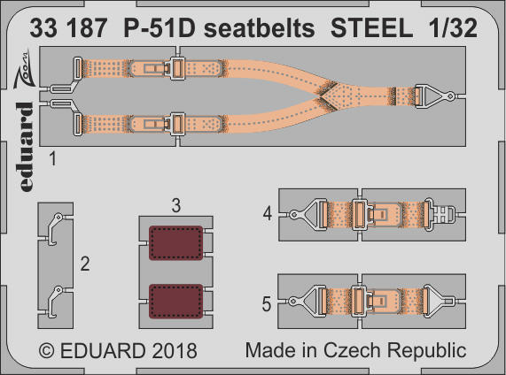P-51D seatbelts STEEL 1/32 - Eduard Store