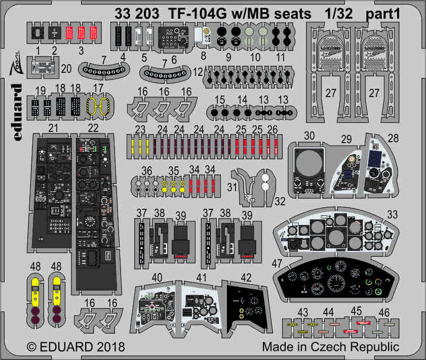 EDUARD BRASSIN 632047 C2 Ejection Seat for Italeri® Kit F-104 in 1:32