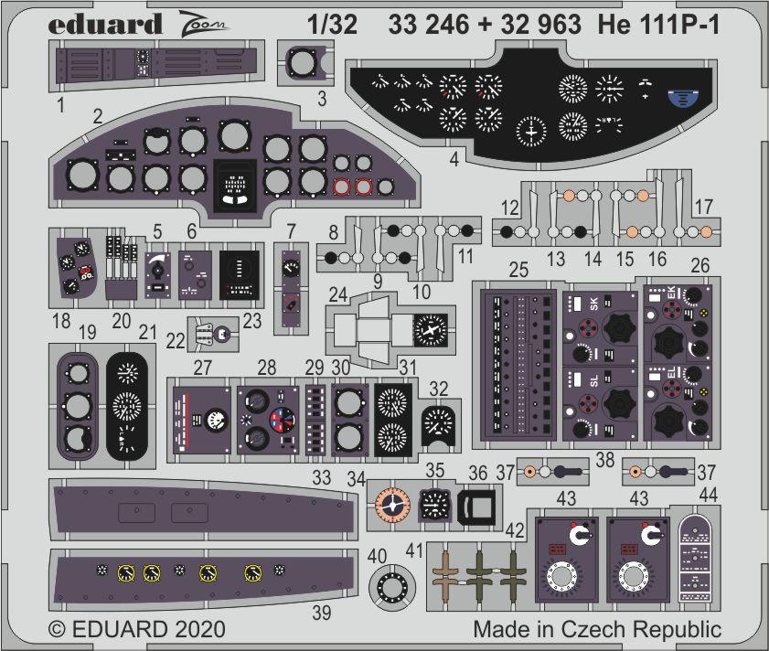 revell edp32289 Eduard Photoetch 1 32 He 111p-1 Exterior for sale online 