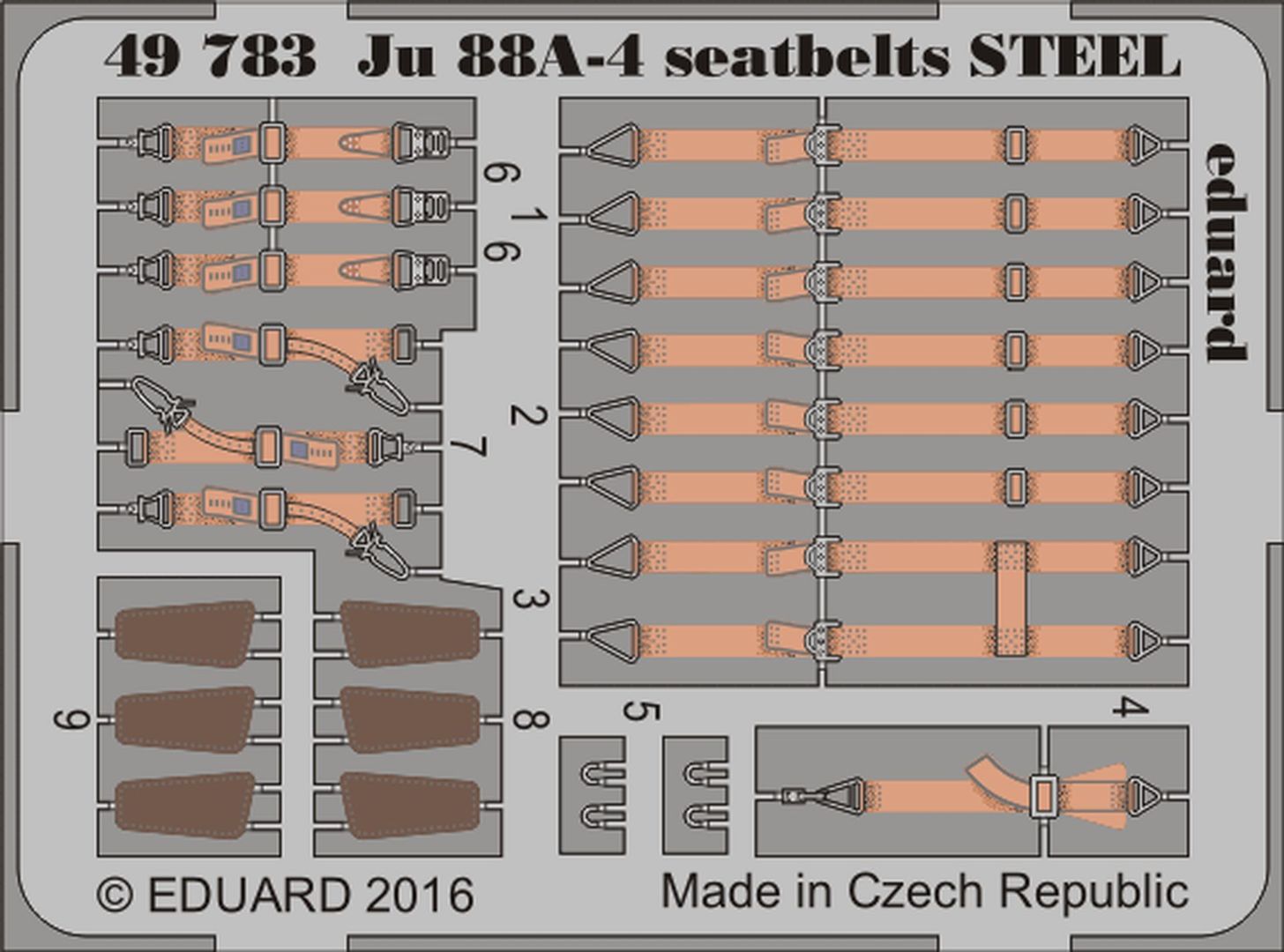 Eduard Edua49783 Ju 88A-4 seatbelts STEEL 1/48