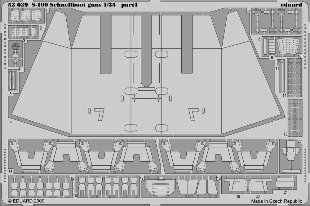 Eduard #BIG5306 Full Detail Set for 1/35 S-100 Schnellboot for Italeri kit 
