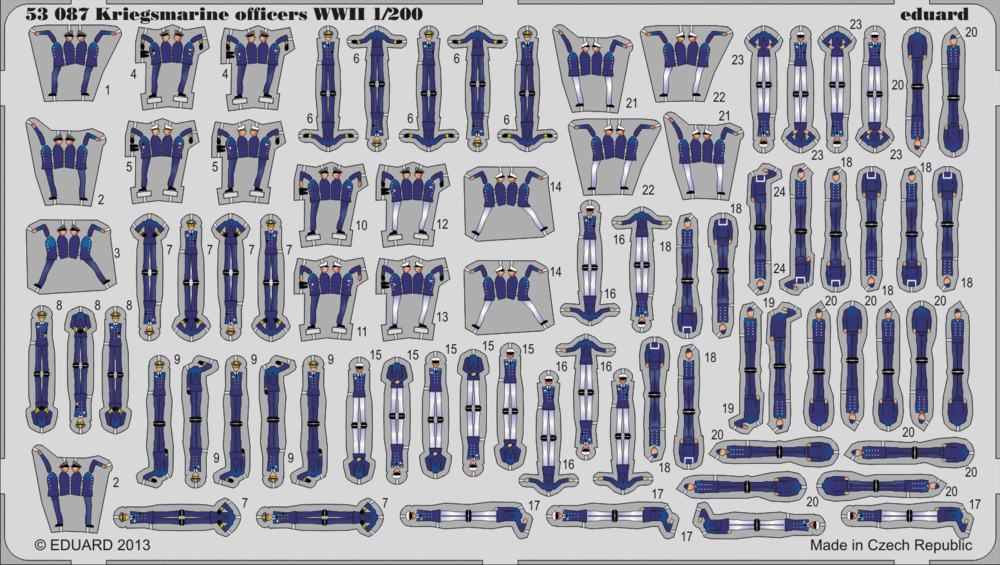 Eduard Accessories 53087 Kriegsmarine officers WWII S.A in 1:200 