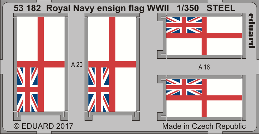 Eduard PE 53232 1/200 Royal Navy signal flags STEEL 