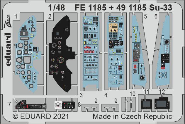 Eduard 1/48 FE778 Colour Zoom etch for the Kinetic Su-33 'Sea' Flanker kit 