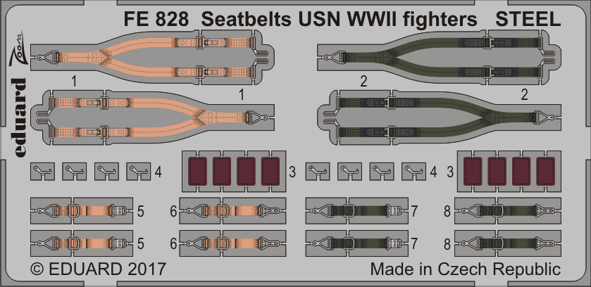 PAINTED 73002 SEATBELTS LUFTWAFFE FIGHTER WWII EDUARD 1/72 AIRCRAFT