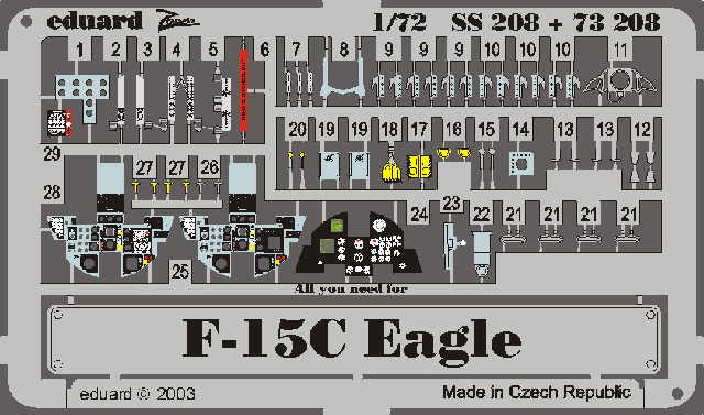 Eduard Zoom SS208 1/72 McDonnell F-15C Eagle HASEGAWA 