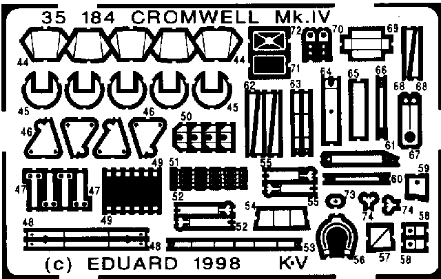 1/35 IV TAMIYA PE parts for Cromwell Mk Eduard  35184