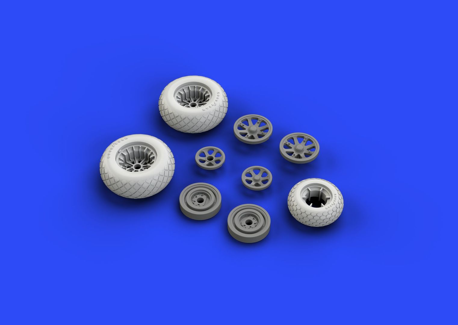 EDUARD 1/48 AIRCRAFT 648258 P38 WHEELS FOR ACY PHOTO-ETCH & RESIN